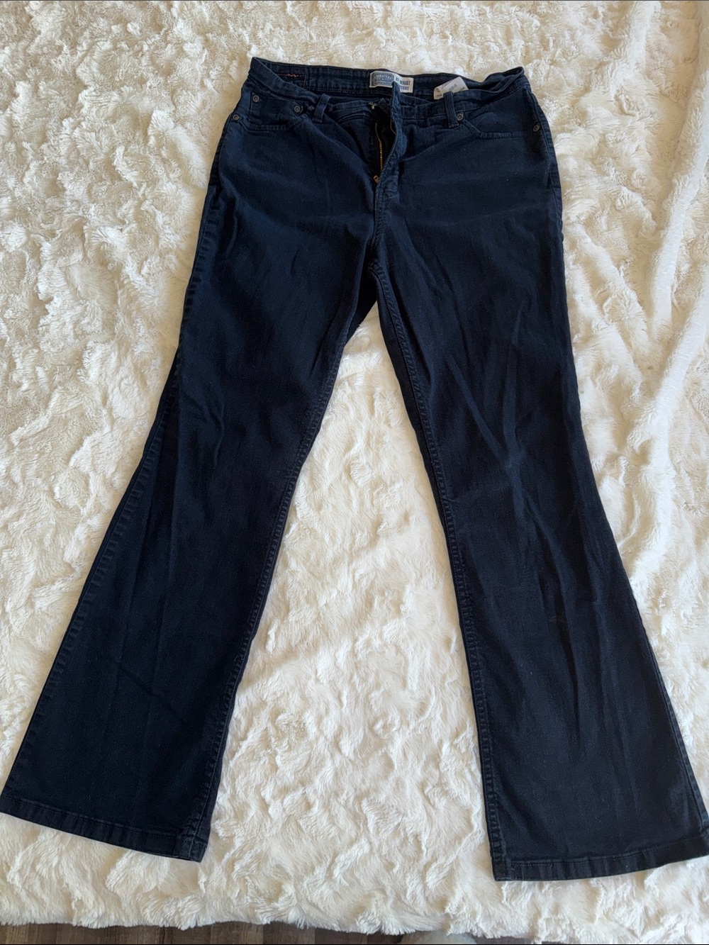 Signature by Levi Strauss Dark Navy Flare Wide-Leg Jeans